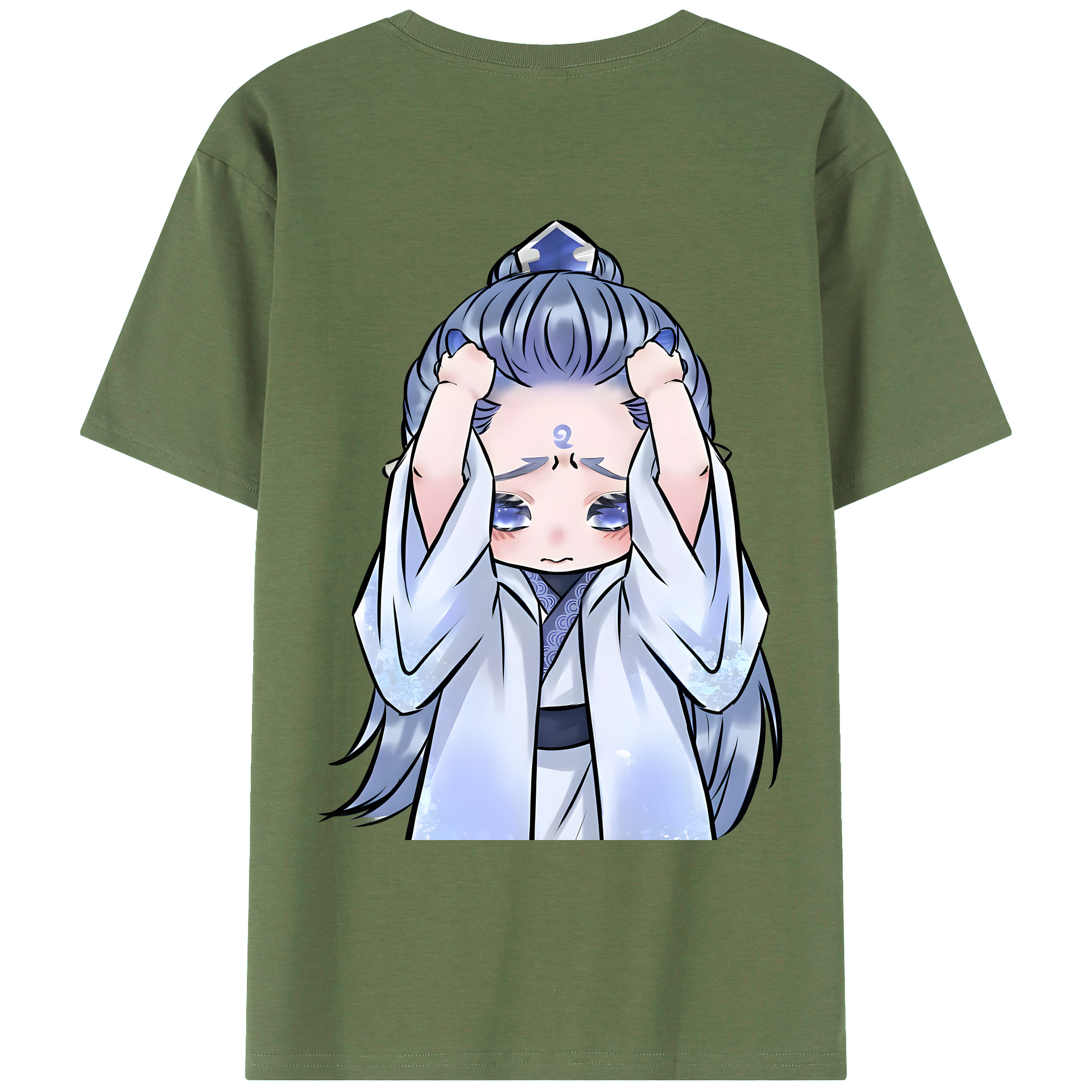 （画像用） Ne Zha 2 ナタ 魔童の大暴れ 綿100％ メンズ半袖Tシャツ（バックプリント） 通気性